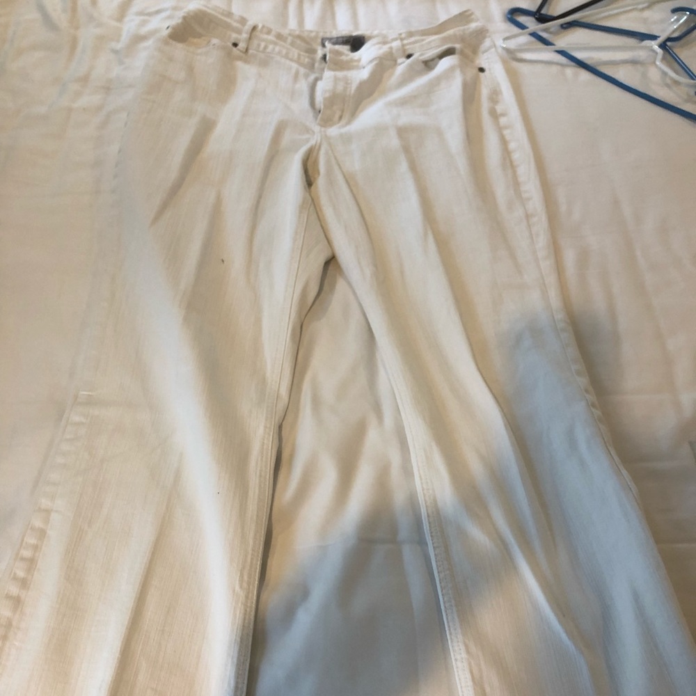 White Denim Bootcut Jeans